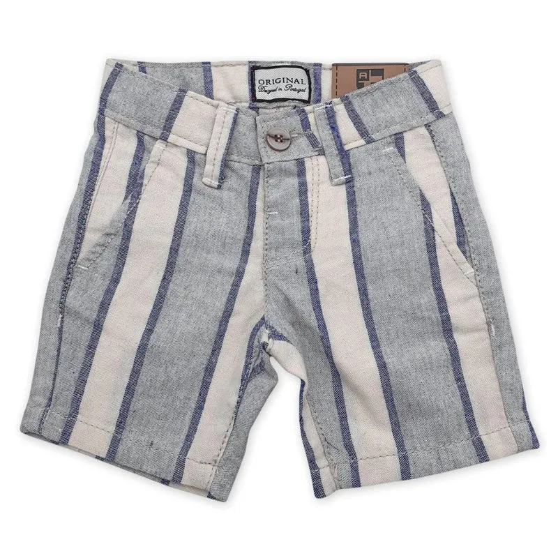 Bermuda Neonato in Cotone Grigio/Beige art.yx1630