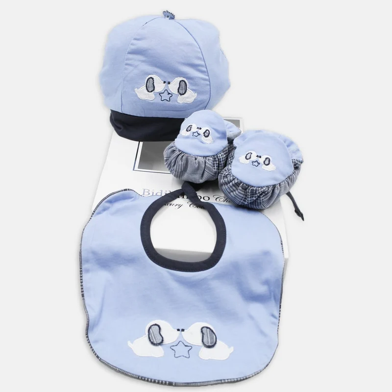 Set Cappellino,Scarpine e Bavetta Principe Di Galles, Bidibimbo