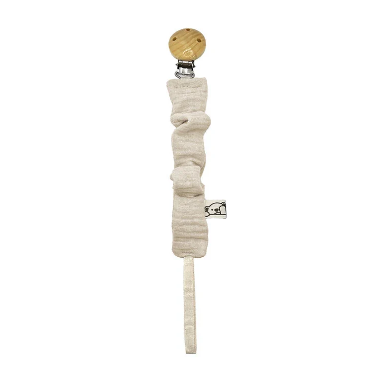 Catenella ciuccio in cotone - beige
