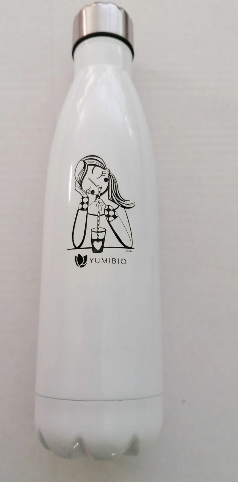 Bottiglia Termica in Acciaio Inox- Bianco