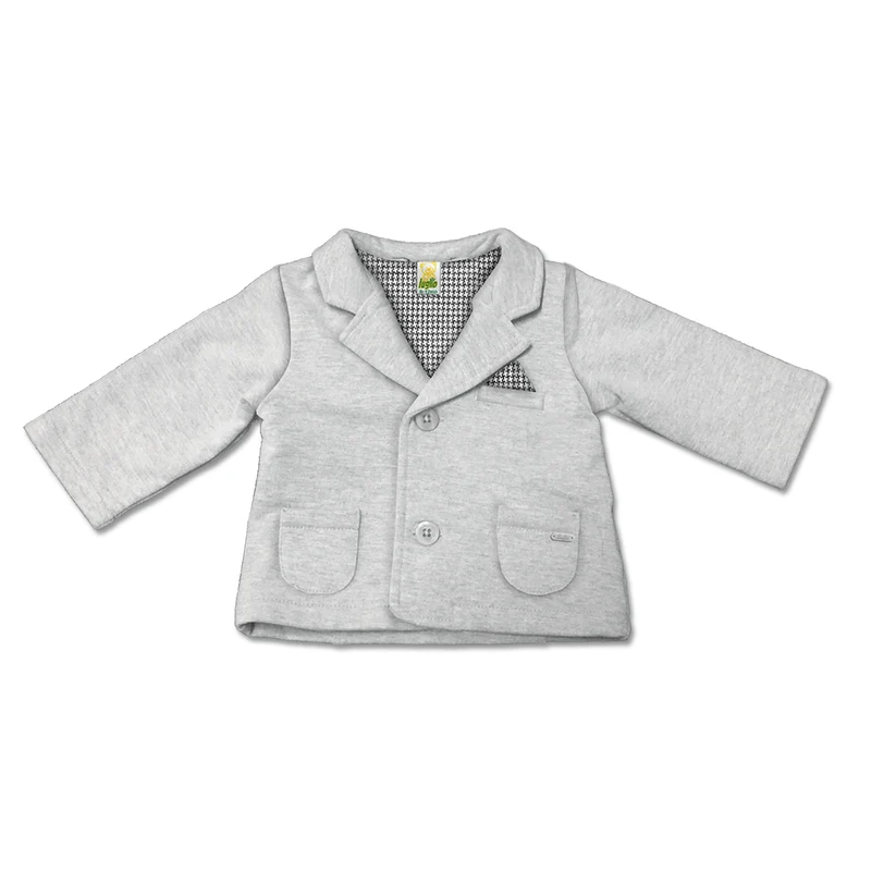 Giacca Neonato In Cotone Felpato Grigio Luglio