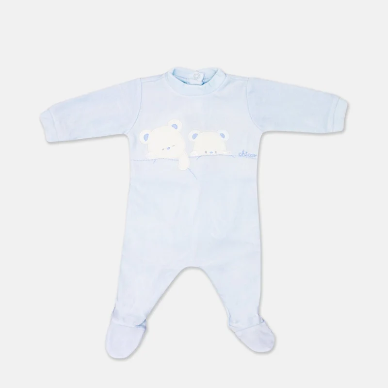 Tutina Neonato in Ciniglia Cielo Orsetti Chicco