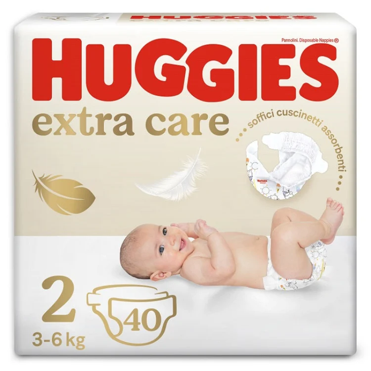 HUGGIES PANNOLINI BEBE 3-6KG TG 2