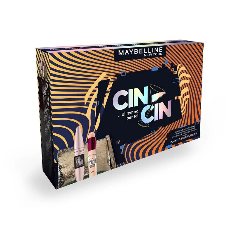 Maybelline New York Coffret Viso Ciglia Sensazionali Intense Black + Il Cancella Età 01 (Light)