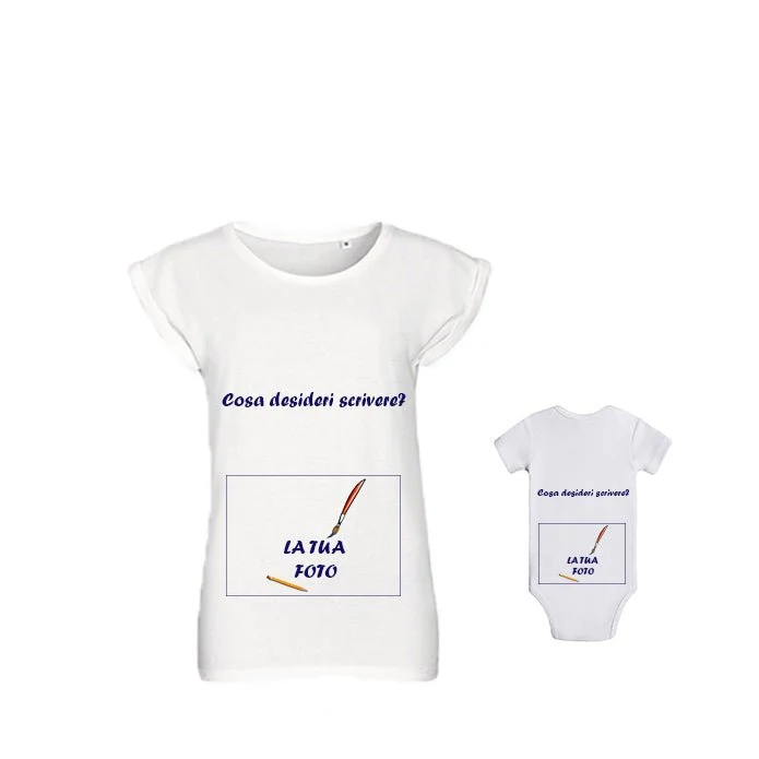 Personalizzabile con frase e foto - T-SHIRT DONNA + BODY