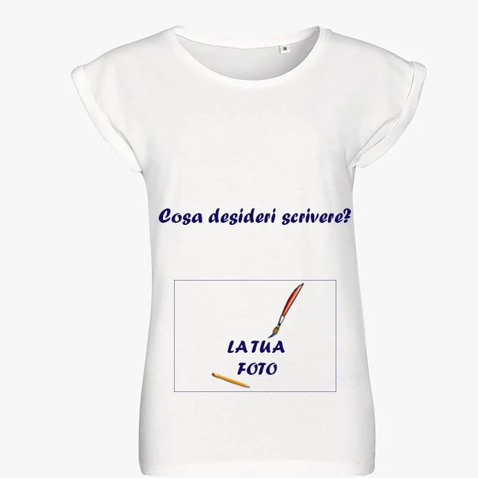 Personalizzabile con frase e foto - T-SHIRT DONNA
