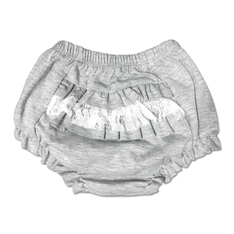 Culotte Neonata In Cotone Grigia Con Rouche Luglio