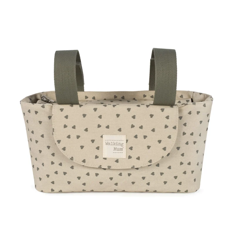 Organizer Bag Hearts Poppy moss