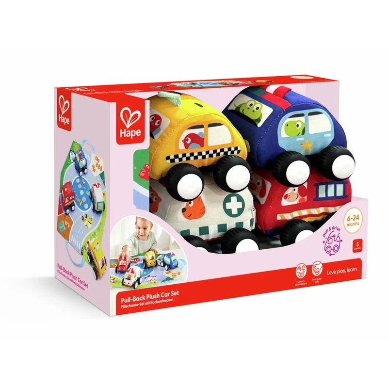 HAPE E0076 Set auto di peluche