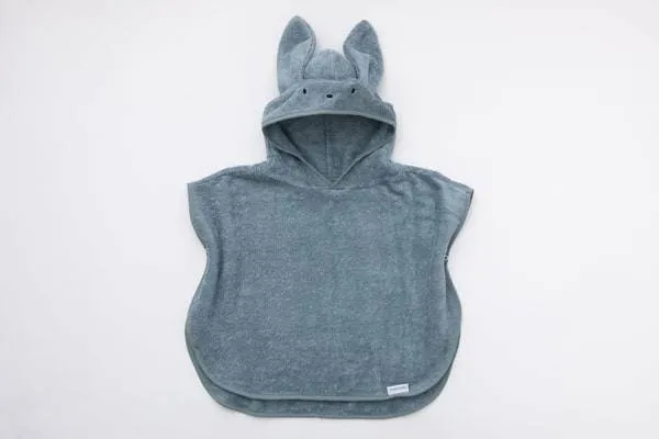 Poncho in spugna con orecchie - Blu - 0/2anni