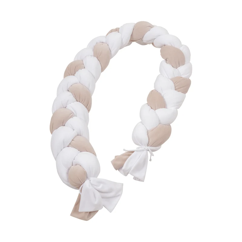 Treccia Cotone bianco e tortora - Picci