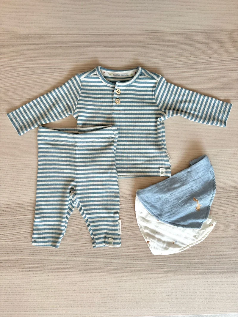 Completino maglia + pantalone righe - tg. 1 mese
