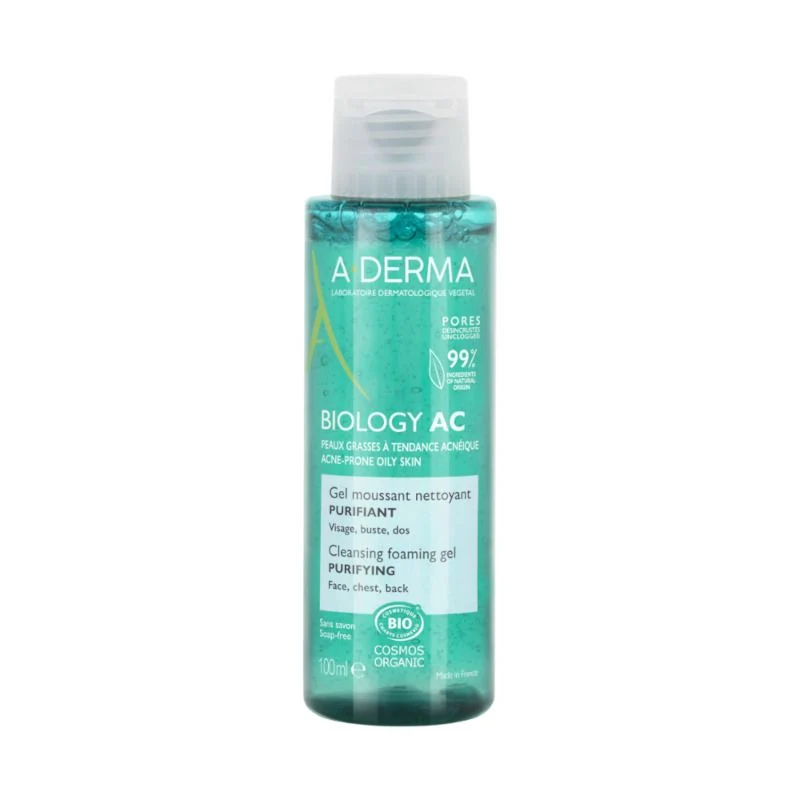 A-Derma Biology AC Gel detergente schiumogeno purificante anti-imperfezioni 100ml