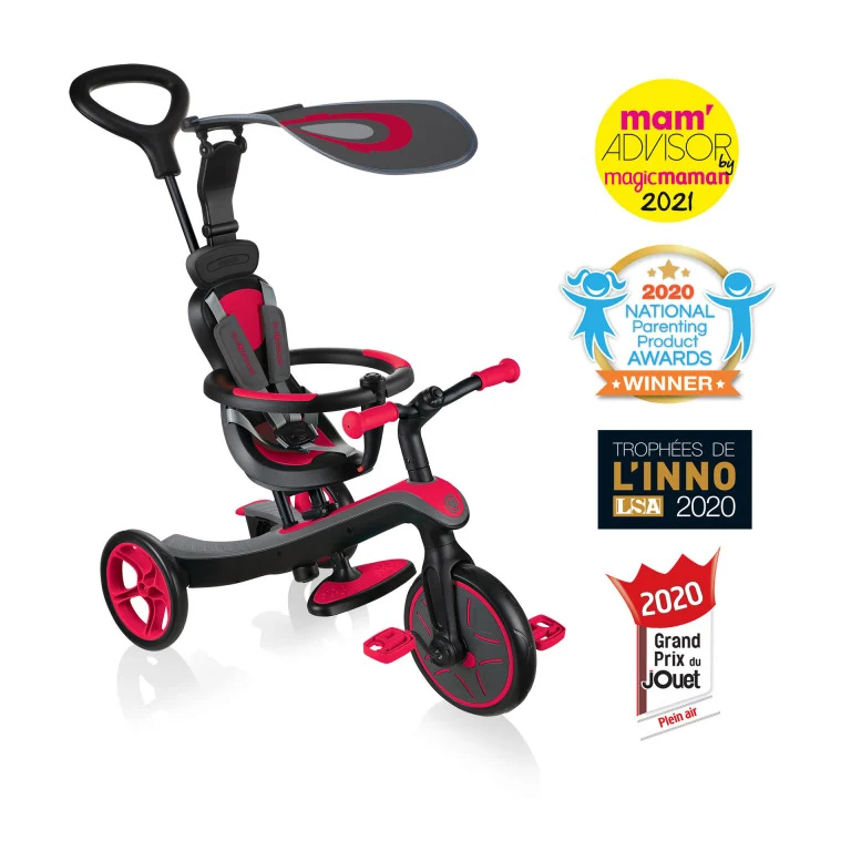 Globber - Explorer Trike 4in1 Deluxe Play - Red