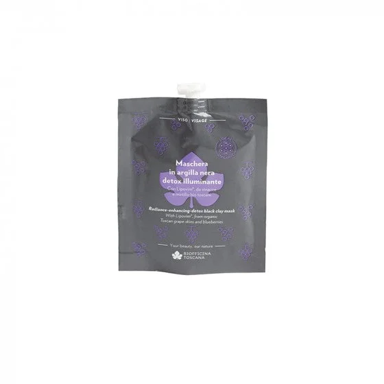 Maschera Viso Detox Illuminante ecobio all'Argilla Nera