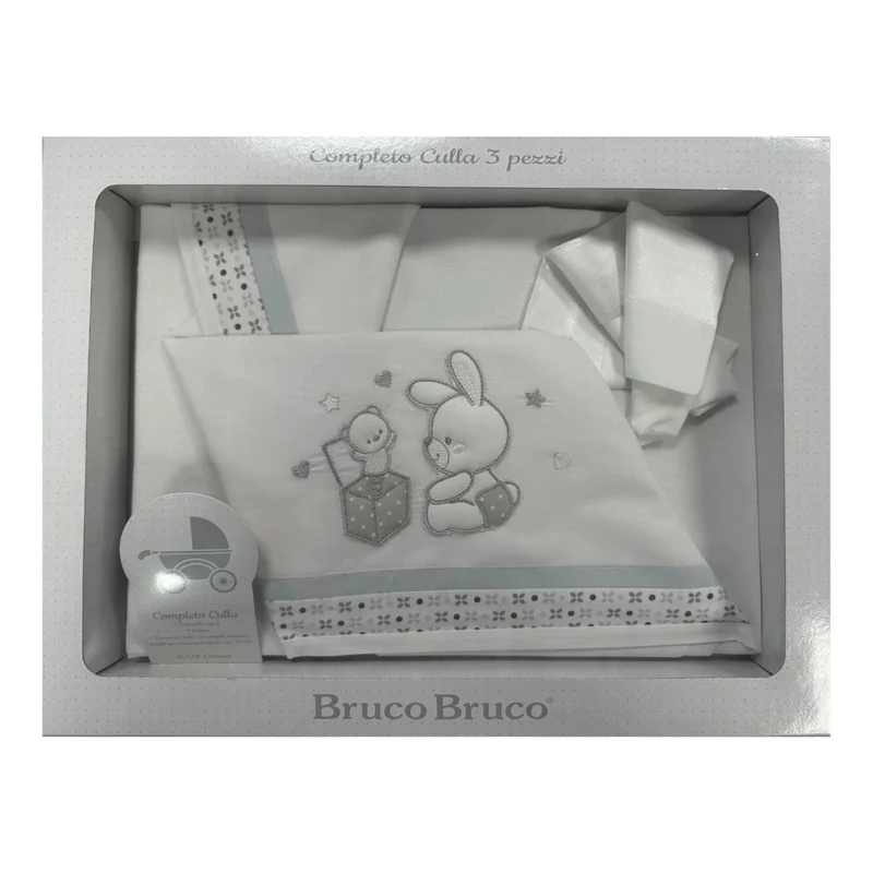 Set culla 3 pz grigio pinguini (Lista n Leonardo - 12480)