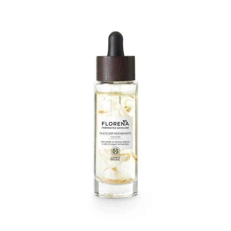 Florena Olio Elisir Viso Rigenerante Naturale con petali di Elicriso bianco 30ml
