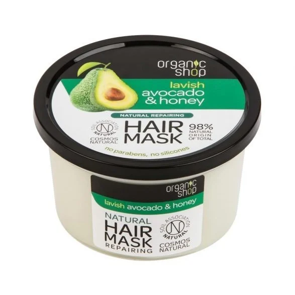 Maschera per Capelli Ristrutturante con Avocado e Miele