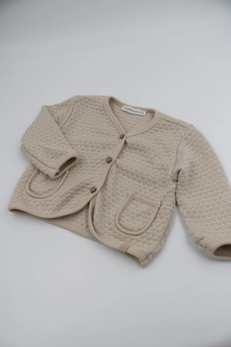 Cardigan in maglia - sand