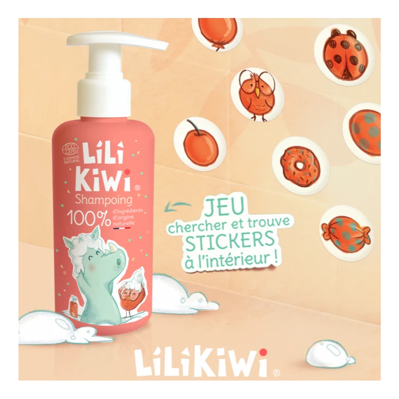 Lili Kiwi - Shampoo Dolce Bambini Bio – Formula Senza Lacrime alla Fragolina di Bosco