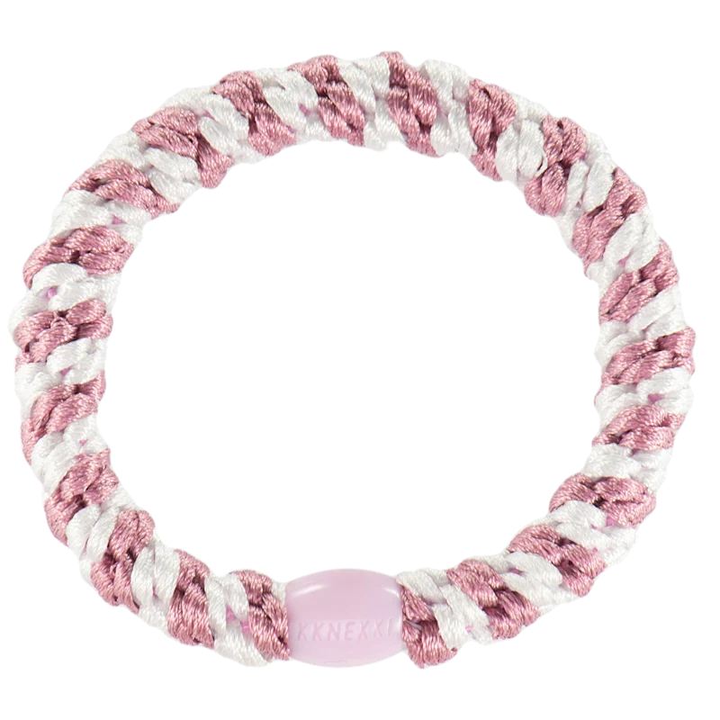 KKNEKKI - Elastico per capelli-braccialetto - Old Pink-White stripe