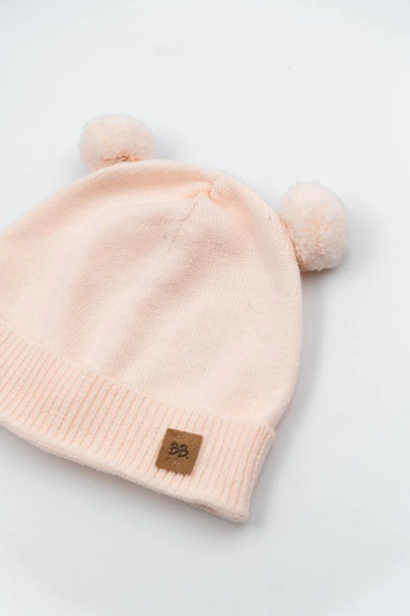 Cappellino Pom Pon - rosa chiaro tg. 0/6 mesi