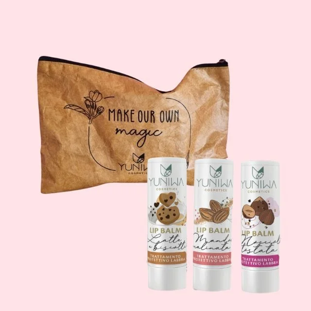 Set Lipbalm - Nocciola, Mandorla, Latte e Biscotti