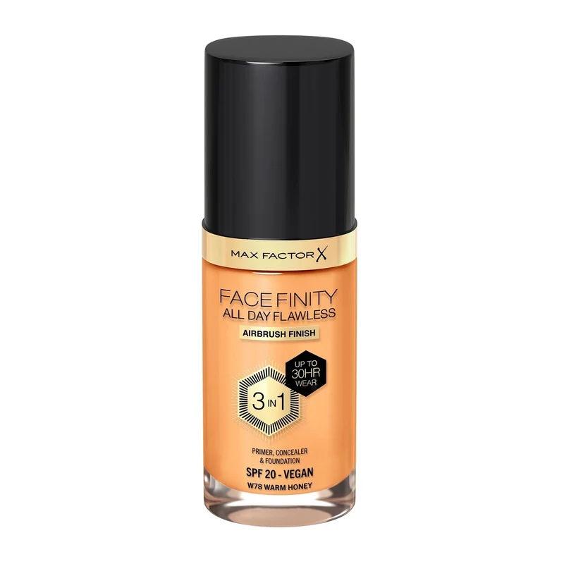 Max Factor Fondotinta Facefinity All Day Flawless 3In1 W78 Warm Honey 30ml