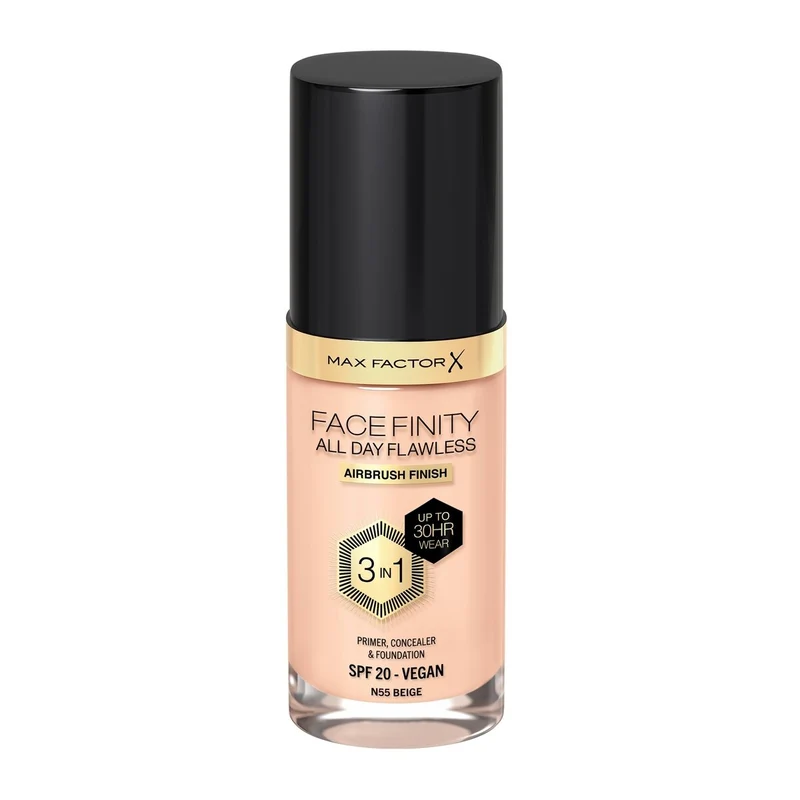 Max Factor Fondotinta Facefinity All Day Flawless 3In1 N55 Beige 30ml