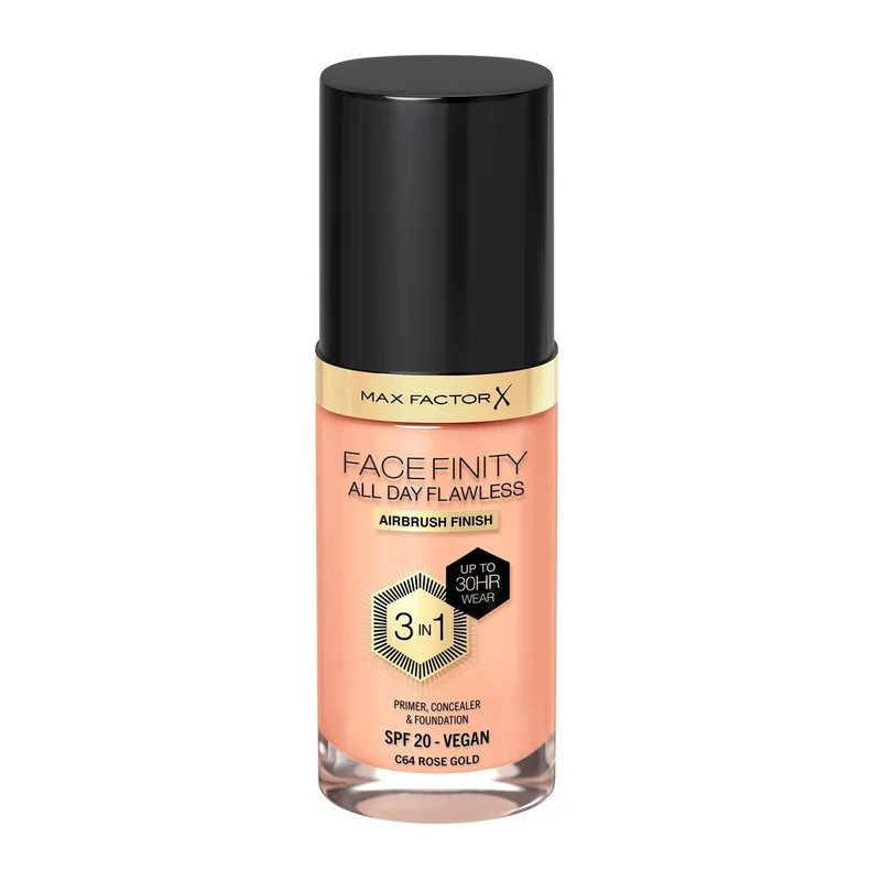 Max Factor Fondotinta Facefinity All Day Flawless 3In1 C64 Rose Gold 30ml