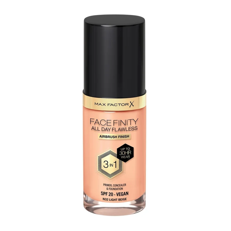 Max Factor Fondotinta Facefinity All Day Flawless 3In1 N32 Light Beige 30ml
