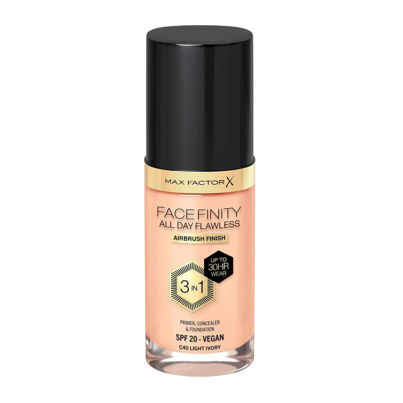 Max Factor Fondotinta Facefinity All Day Flawless 3In1 C40 Light Ivory 30ml