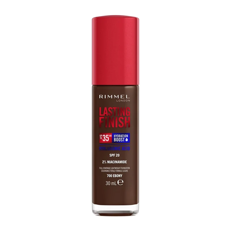Rimmel Fondotinta Lasting Finish 35h Con Acido Ialuronico 700 Ebony 30ml