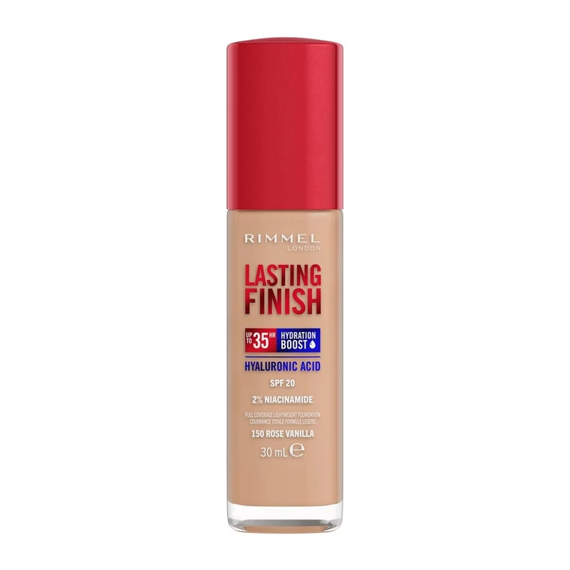 Rimmel Fondotinta Lasting Finish 35h Con Acido Ialuronico 150 Rose Vanilla 30ml