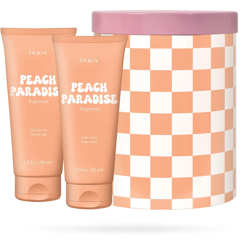 Pupa Happy Box Kit Peach Paradise Gel Doccia 200ml + Latte Corpo 200ml