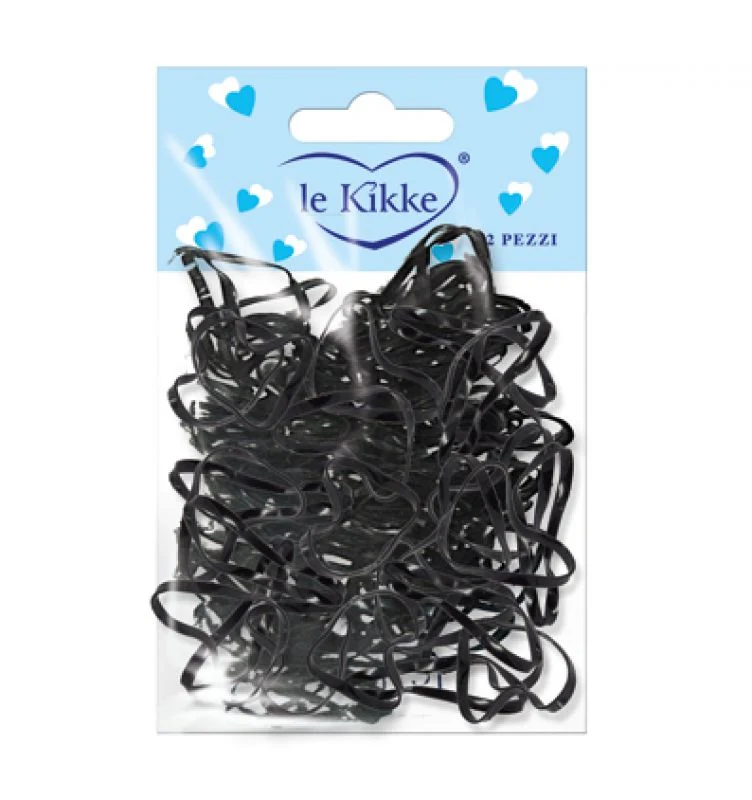 Elastici per Treccine - Nero - 100 pezzi