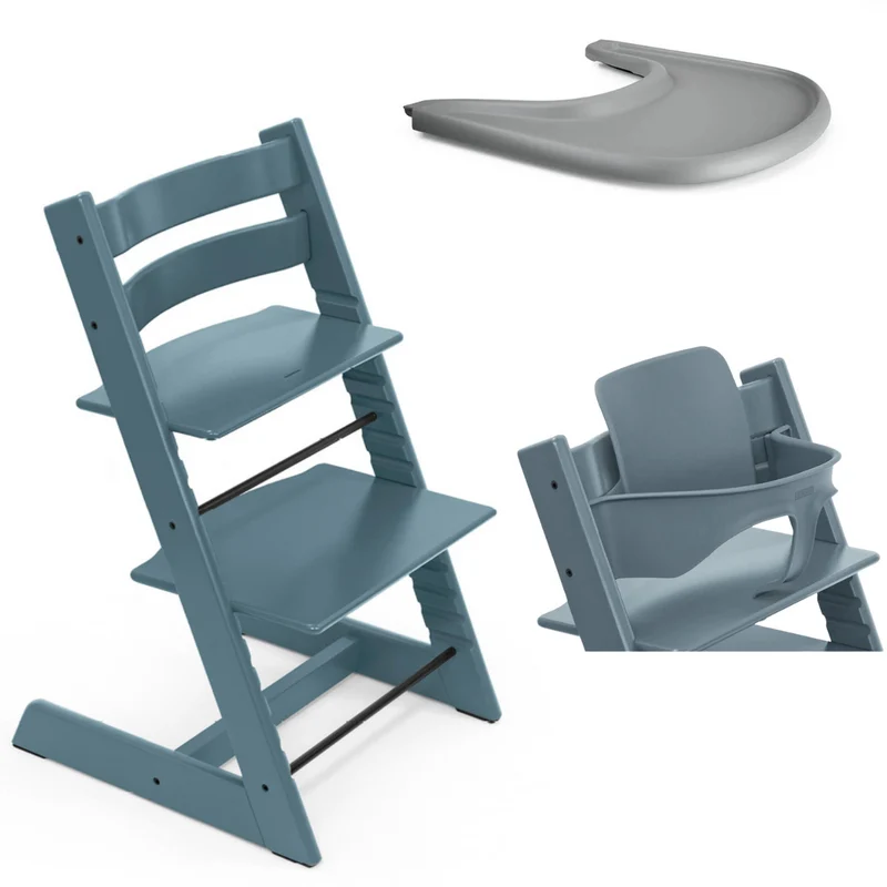 TRIPP TRAPP FJORD BLUE BUNDLE + BS + TRAY (lista n Teodoro)