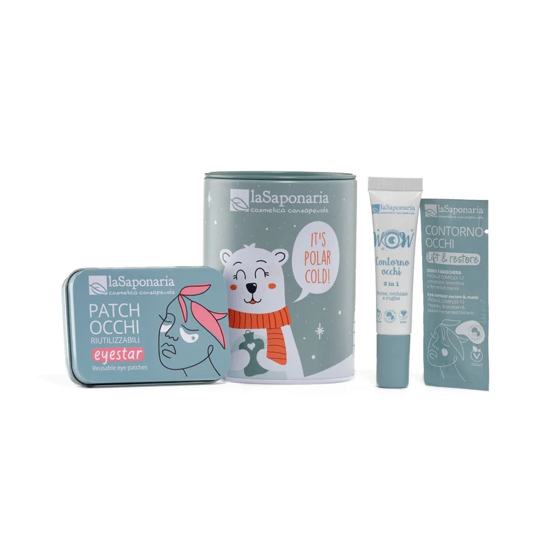 Set Regalo Salvadanaio Orso Polare - Kit Viso