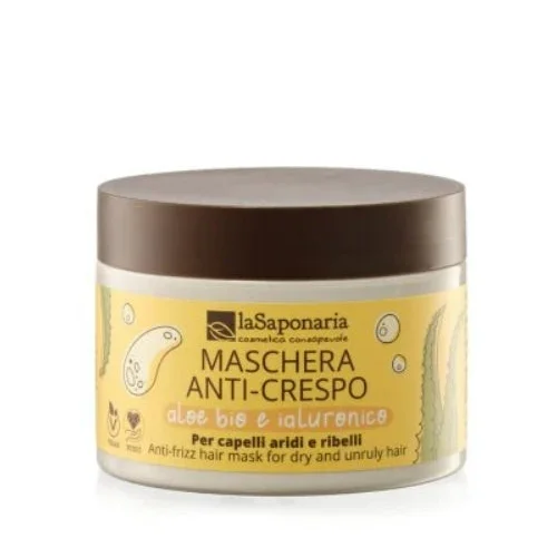 Maschera Anticrespo Aloe Bio e Ialuronico – Maschera Nutriente per Capelli Secchi e Sfibrati