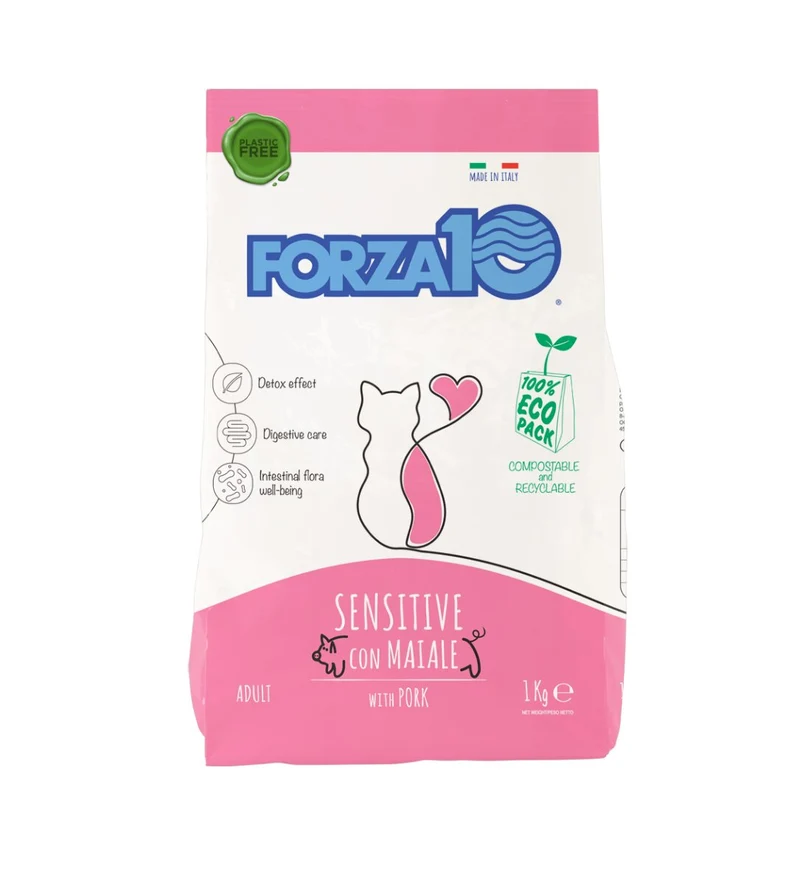 Forza10 Maintenance Adult Sensitive Crocchette Al Maiale Gatti Adulti Sacco 1kg