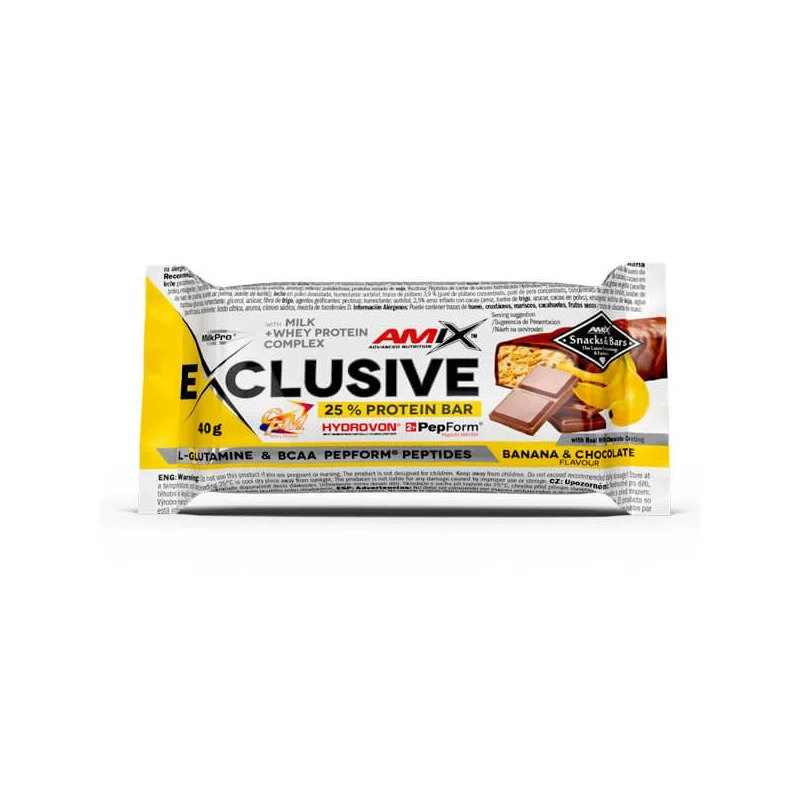 Newtritions Amix Exclusive Protein Bar Barretta Proteica Gusto Banana & Cioccolato 40g