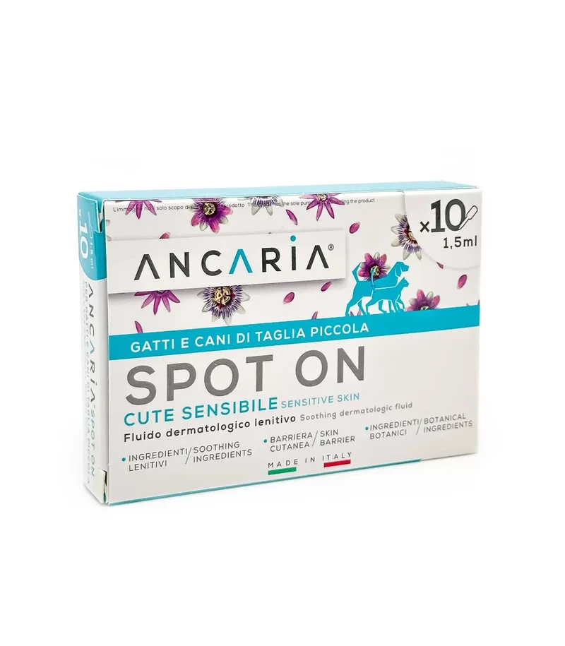 Ancaria Spot-On Gatti e Cani Taglia Piccola 10 Pipette x 1,5ml