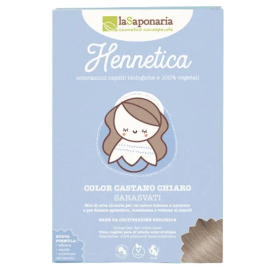 Hennetica Sarasvati – Tinta Vegetale per Capelli Castani