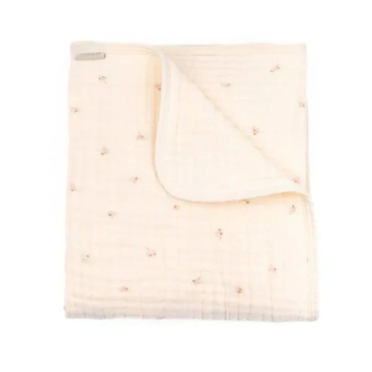 Coperta culla 100x75 - nuvola olives pink - Bamboom (lista n Samanta)