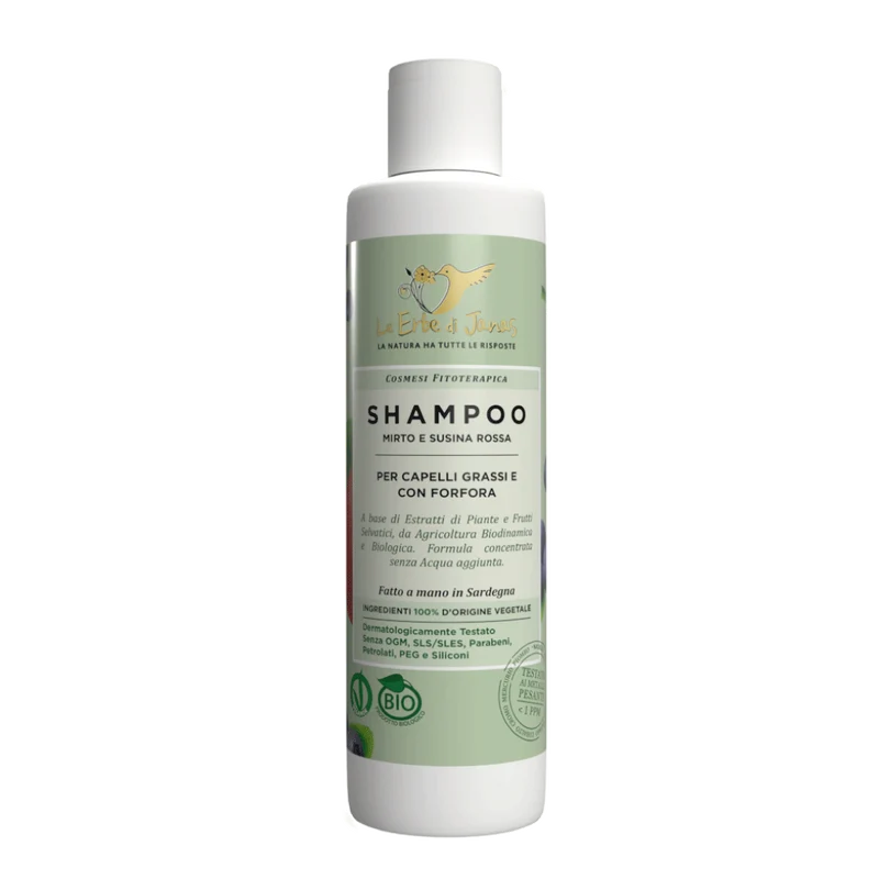Mini Shampoo Antiforfora per Capelli Grassi con Mirto e Susina