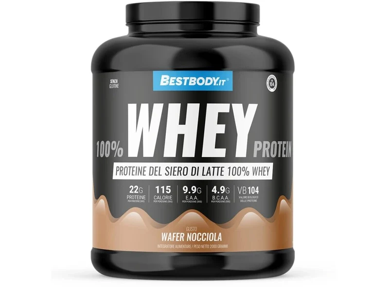 Bestbody 100% Whey Protein Gusto Wafer Nocciola 2 Kg