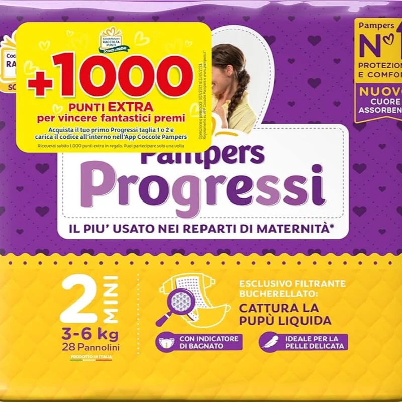 Pampers progressi mini 3/6 kg tg 2 (LISTA N THIAGO)