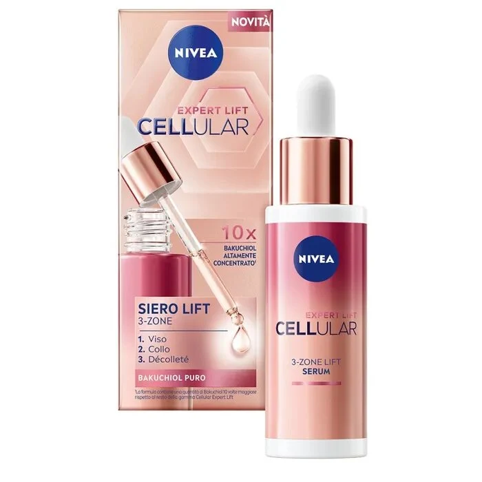 Nivea Cellular Expert Lift Siero Lift 3-zone Viso Antirughe Per Un Effetto Lifting 30ml