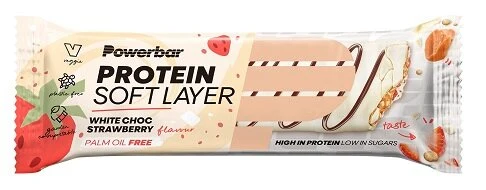 Powerbar Protein Soft Layer White Barretta Chocolate Strawberry 40g