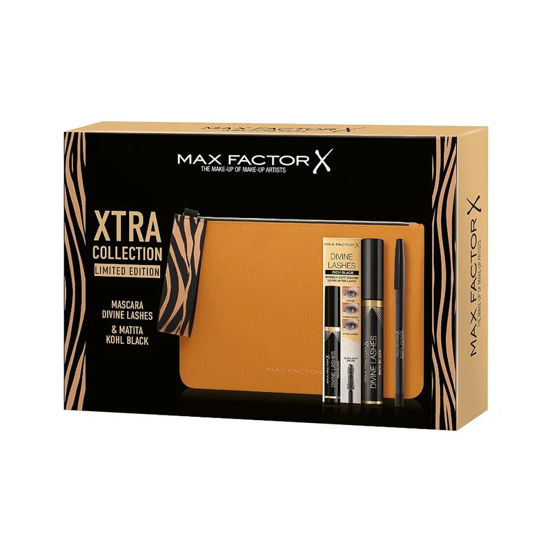 Max Factor Kit Pochette Jungle Trend + Mascara 8ml + Matita Occhi Kohl Kajal 1,2g
